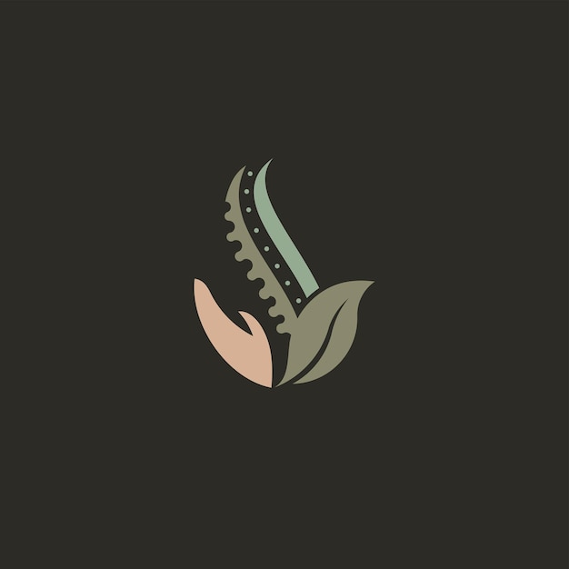 chiropractic logo vector icon illustration