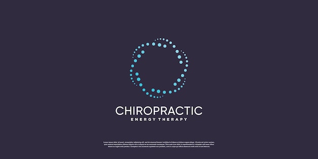 Chiropractic logo with creative element concept premium vector part 1