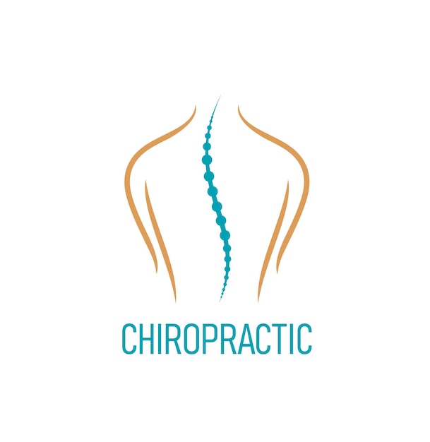 Chiropractic massage spine pain therapy icon