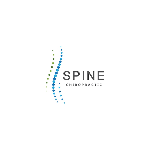 Chiropractic spine dot logo icon vector template