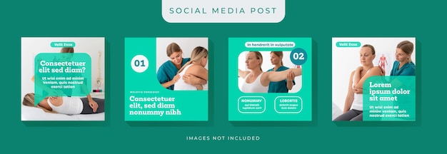 Vector chiropractic therapy social media template