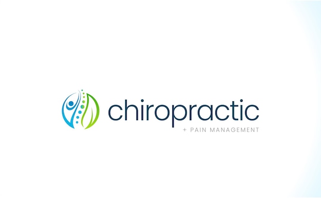 Vector chiropractic and wellness logo