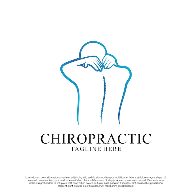 Chiropractie logo-ontwerp premium vector