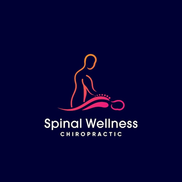 Chiropractie pictogram logo ontwerp premium vector