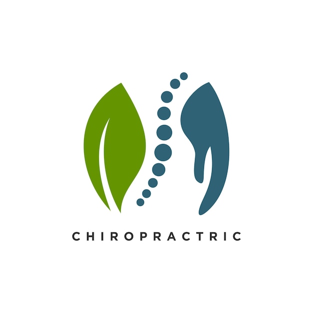 Chiropractie pictogram vector met modern element concept logo ontwerp premium vector