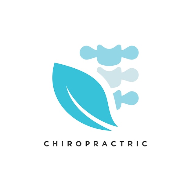 Chiropractie pictogram vector met modern element concept logo ontwerp Premium Vector