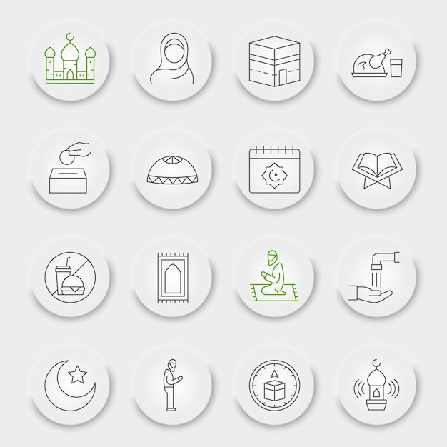 Chiropractor lijn icon set