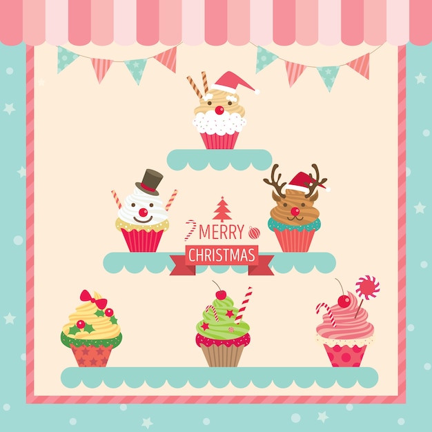 Chirstmas cupcakes café