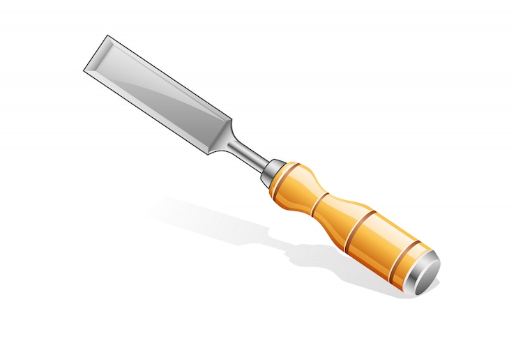 Vector chisel icon illustration