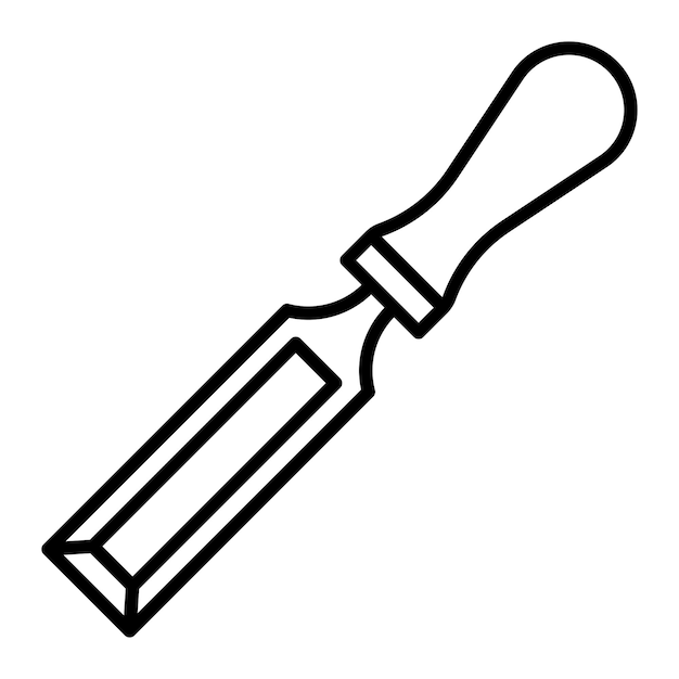 Vector chisel icon vector design template in white background