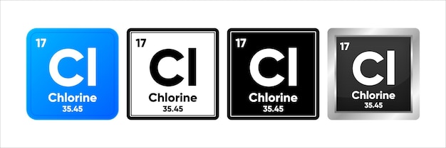 ベクトル 17 原子番号の原子質量と電気陰性度の値を持つ塩素化学元素
