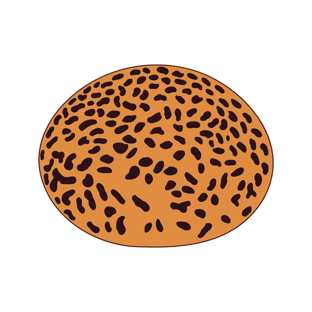 Choco bun icoon Cartoon Vector illustratie geïsoleerd op witte achtergrond