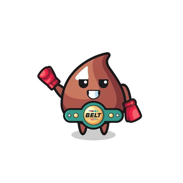 Choco chip boxer mascot character