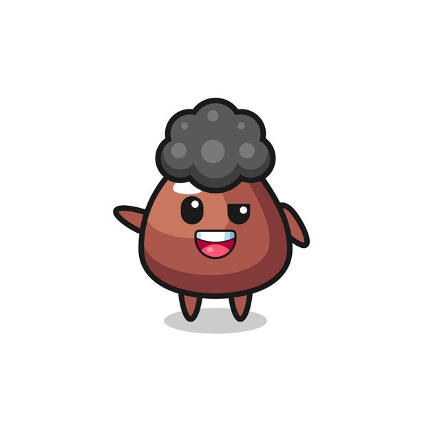 Choco chip character as the afro boy