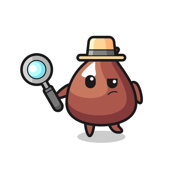 Choco chip detective karakter analyseert een zaak