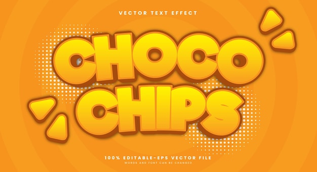 Choco Chips editable text effect template Suitable for Chocolate Style