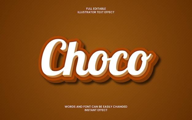 Текстовый эффект CHOCO