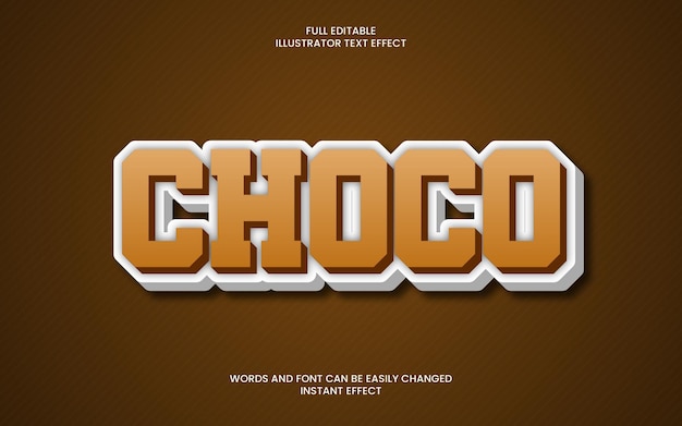 Текстовый эффект CHOCO