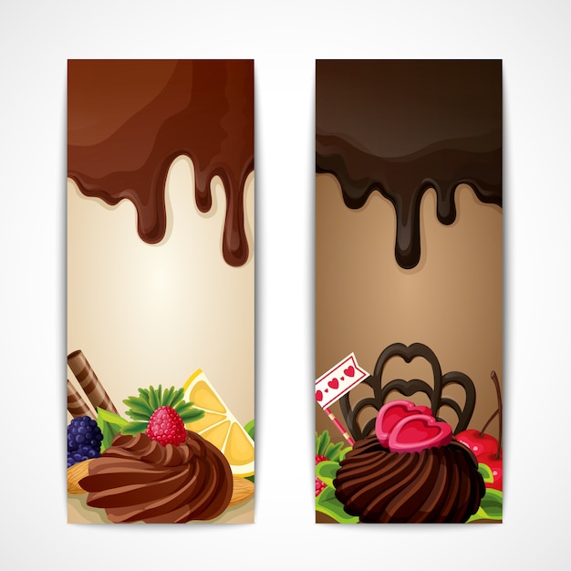 Chocolade banners verticaal