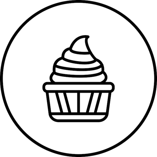 Chocolade cupcake vector icoon illustratie van snoep en snoep icoon set