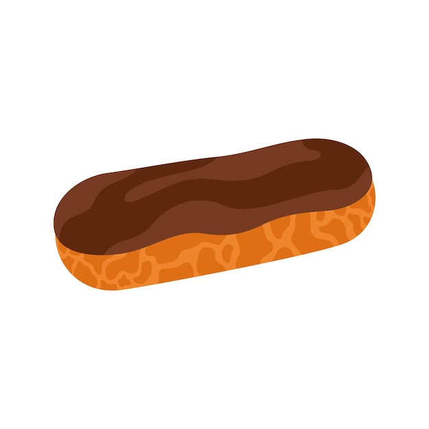 Vector chocolade eclair gebak vectorillustratie traditioneel frans dessert