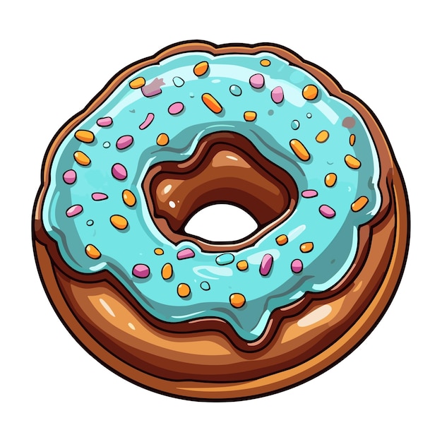 Chocolade hazelnoot donut sticker