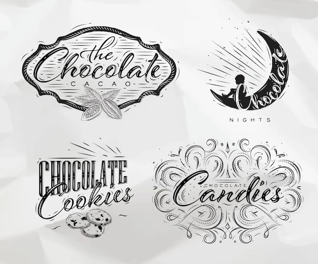 Chocolade labels instellen