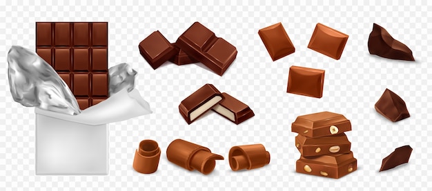 Chocolade met een realistisch ontwerp
