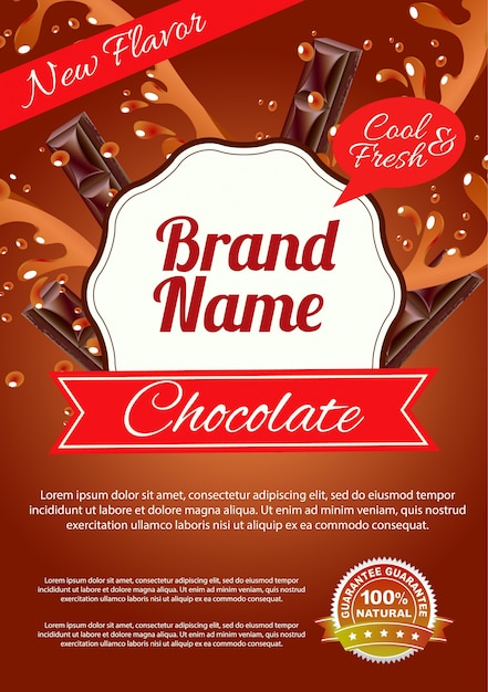 Vector chocolade plons poster