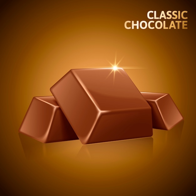 Chocolade stukjes element illustratie