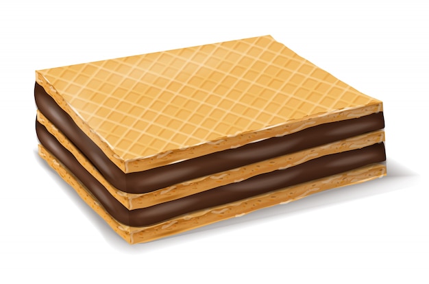 Vector chocolade wafels koekjes