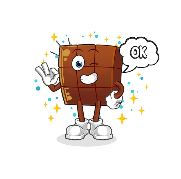 Chocoladereep eens mascotte. cartoon vector