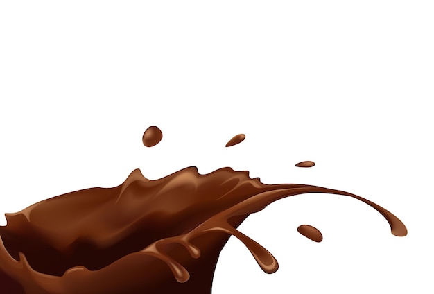 Chocoladesaus kroon splash achtergrond