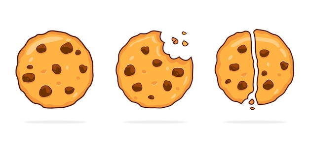 Chocoladeschilferkoekjes Vectorillustratie EPS 10 Vector