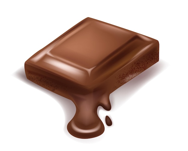 Chocoladestukjes spaanders d realistische vector set horizontale en verticale plons chocolade