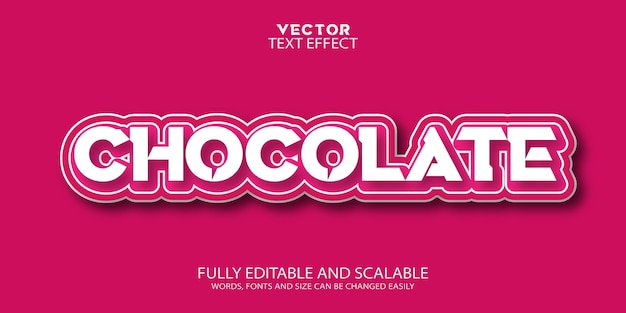 Chocolate 3D text effect