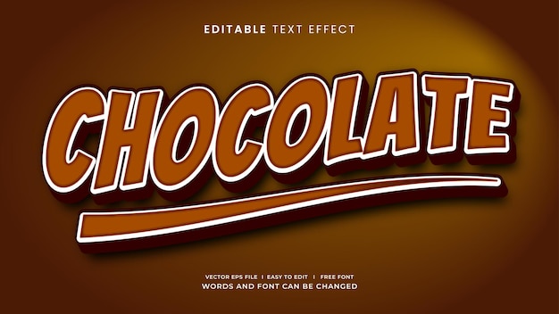 チョコレート3Dテキスト効果