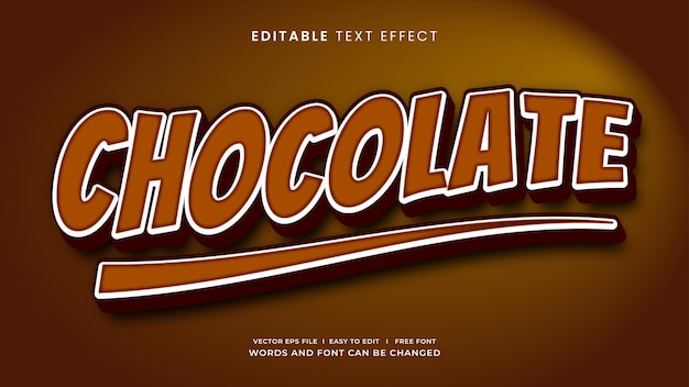 Effetto testo 3d al cioccolato