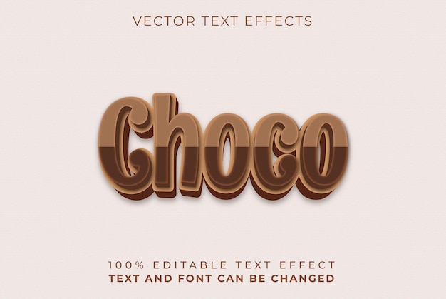 Шоколадный 3d текстовый эффект
