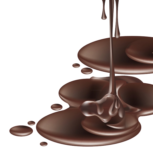 Vector chocolate background with melting