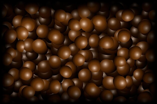 Chocolate balls background with place for your content