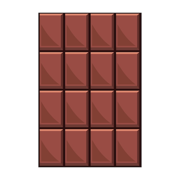 Chocolate bar cartoon style vector illustration