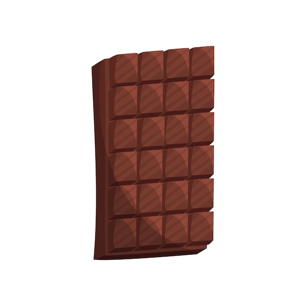 Chocolate bar cartoon vector illustration on a white background