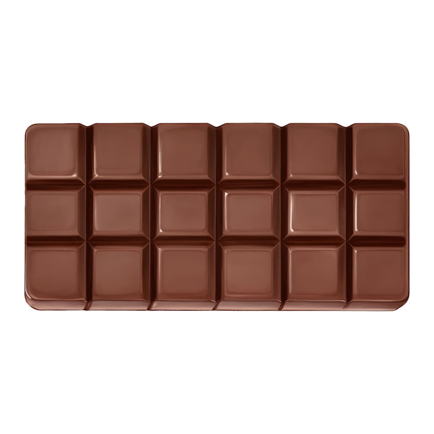 Chocolate Bar Hand Drawn Illustration Isolated