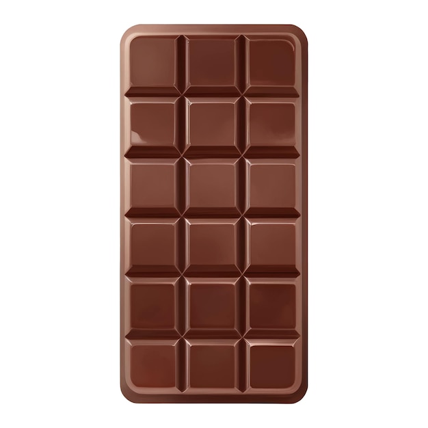 Chocolate Bar Hand Drawn Illustration Isolated