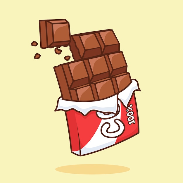 Vector chocolate bar illustration