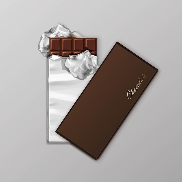 chocolate bar package packaging brown pack set