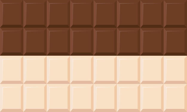 Chocolate bar with white and brown chocolate