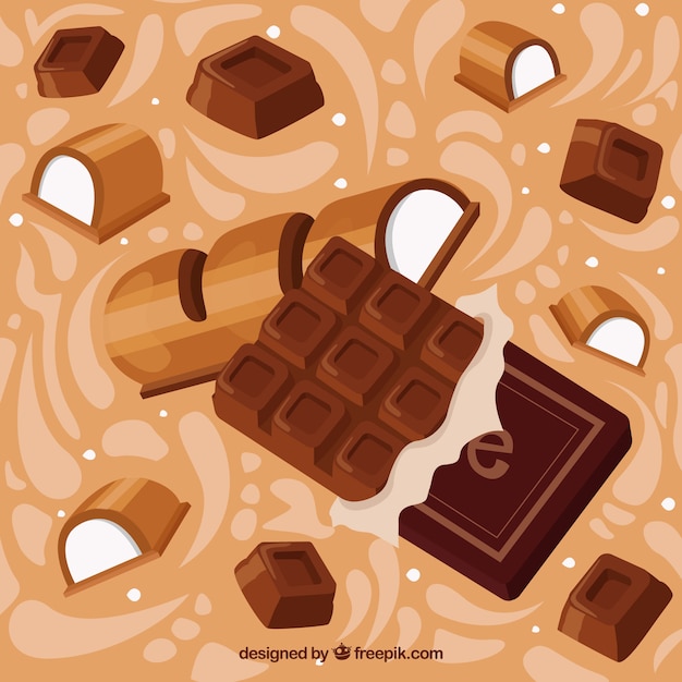 さまざまな形と味のチョコレートバー＆ピースコレクション