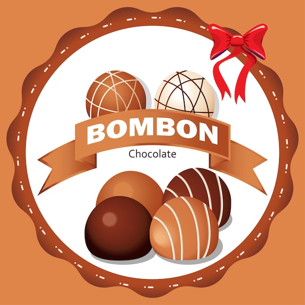 Vector chocolate bombon